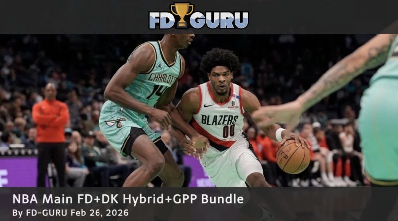 Image for the Tweet beginning: NBA for the main slate